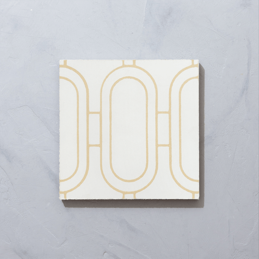 Art Deco Loop Sweet Yellow Tile